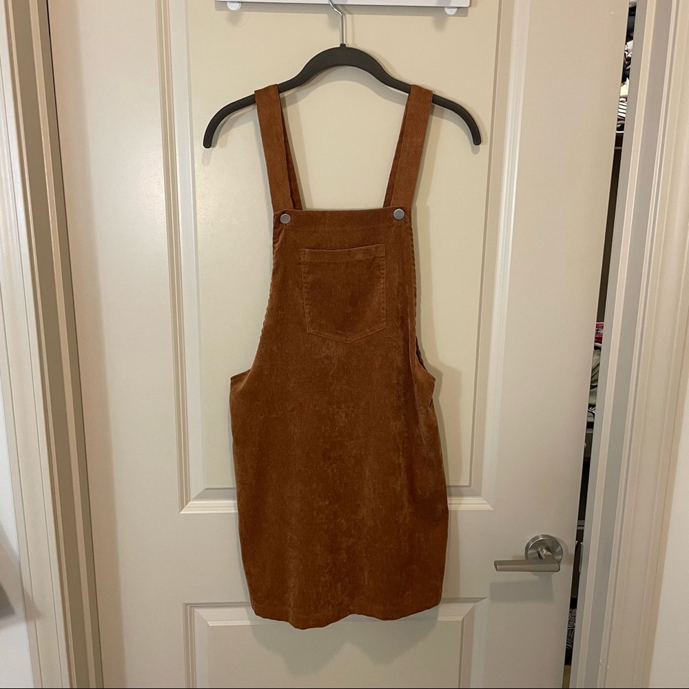 Brown corduroy jumper dress